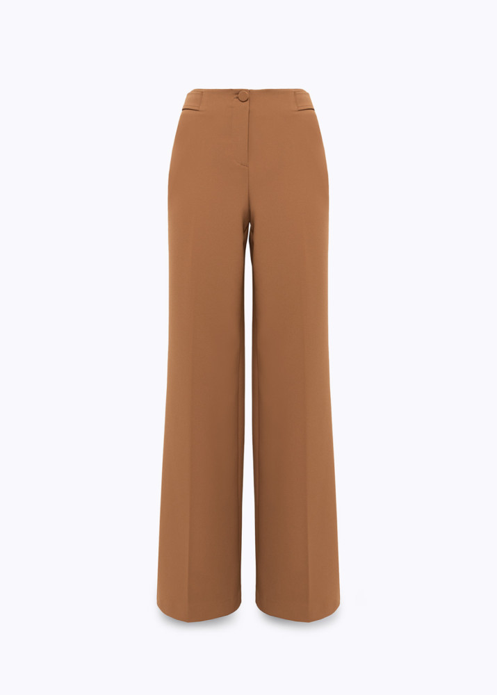 WIDE LEG PANTS IN STRETCH CRÊPE