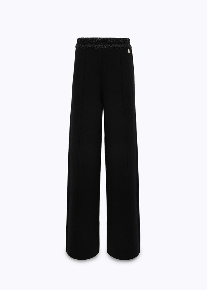 WIDE LEG PANTS IN WOOL BLEND