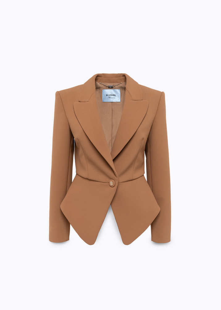 FITTED JACKET IN STRETCH CRÊPE